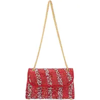 Faina Mala de ombro vermelho fogo / branco