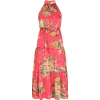 Faina Vestido bege / verde / rosa
