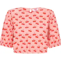 Mymo Blusa verde / rosa pastel / vermelho