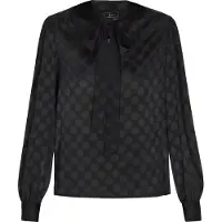 Faina Blusa 'Fashion Look' antracite / preto