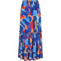 IZIA Saia azul claro / azul escuro / laranja / vermelho claro