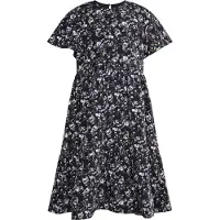 Dreimaster Vestido bege / verde escuro / roxo / preto