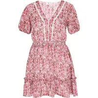 IZIA Vestido de verão 'Fashion Look' azul claro / cor-de-rosa / magenta / vermelho escuro