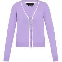 Faina Casaco de malha lavanda / branco