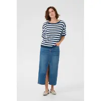 Kaffe Pullover 'Regina' navy / branco
