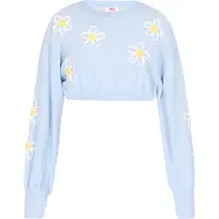 Mymo Pullover azul ciano / amarelo / branco