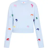 Mymo Pullover 'Comfy' navy / azul claro / amarelo / cor-de-rosa