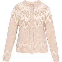 Dreimaster Casaco de malha 'Vintage' bege / creme / camelo