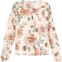 Usha Blusa creme / jade / laranja
