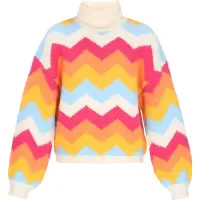 IZIA Pullover menta / laranja / rosa / offwhite