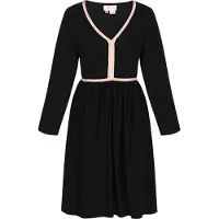 IZIA Vestido 'Festival' amarelo / cor-de-rosa / preto / branco