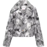 IZIA Casaco meia-estação 'Fashion Look' cinzento / cinzento escuro / branco