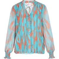 IZIA Blusa azul / laranja