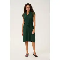 Cream Vestido 'Nola' verde escuro
