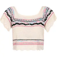 IZIA Pullover azul claro / cor-de-rosa / preto / branco natural