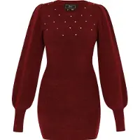 Faina Vestido de malha merlot