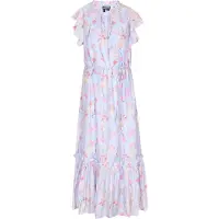 Dreimaster Vestido azul claro / cor-de-rosa / preto
