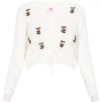 Mymo Pullover 'Comfy' abe / cor-de-rosa / vermelho claro / branco