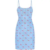 Mymo Vestido de verão 'Spring Summer' azul claro / vermelho / branco