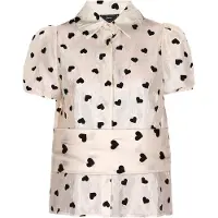 Faina Blusa 'Fashion Look' creme / preto