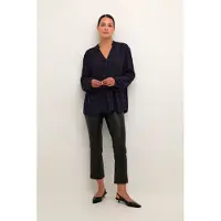 Kaffe Blusa 'KA Liv' roxo escuro / prata