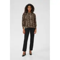 Kaffe Blusa 'KAHannah' bege / castanho / preto