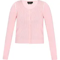 Faina Casaco de malha rosa