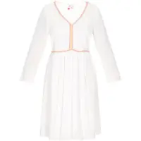IZIA Vestido amarelo pastel / rosa claro / branco