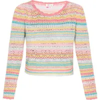 IZIA Pullover azul / turquesa / cor-de-rosa / branco