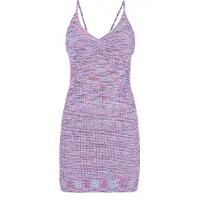 Mymo Vestido de malha 'Spring Summer' azul / roxo / cor-de-rosa