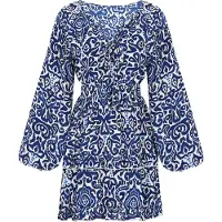 IZIA Vestido azul / turquesa / branco