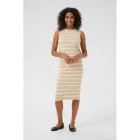 Kaffe Top de malha 'Lizza' bege mosqueado / branco