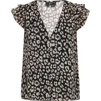 Faina Blusa 'Fashion Look' estuque / preto