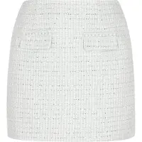 Faina Saia 'Fashion Look' aqua / prata / branco natural