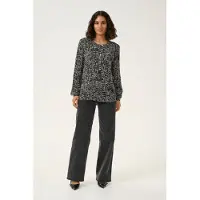 Kaffe Blusa 'KA Pollie' preto / branco