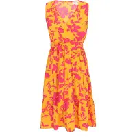 IZIA Vestido laranja escuro / rosa