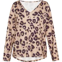 Usha Blusa castanho / preto