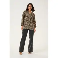 Kaffe Blusa 'Kamilia' bege escuro / preto