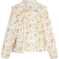 Dreimaster Blusa azul claro / mostarda / laranja / branco