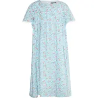 Dreimaster Vestido azul claro / verde relva / pêssego / branco