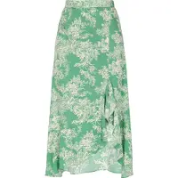 Usha Saia verde / branco lã