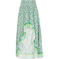 Usha Saia bege / azul / amarelo / verde