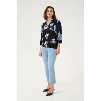 Kaffe Blusa 'KAedita Amber' azul pombo / preto / branco