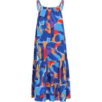 IZIA Vestido navy / azul real / laranja / vermelho-alaranjado