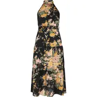 Faina Vestido bege / verde / preto