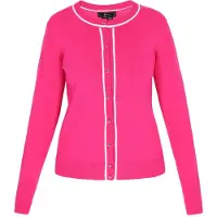 Faina Casaco de malha rosa / branco