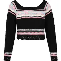 IZIA Pullover azul claro / cor-de-rosa / preto / branco