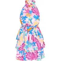 IZIA Vestido de verão azul / aqua / roxo / rosé