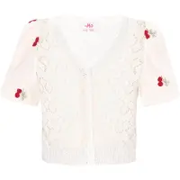 Mymo Casaco de malha verde / vermelho cereja / offwhite