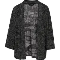 Usha Casaco de malha mosqueado preto